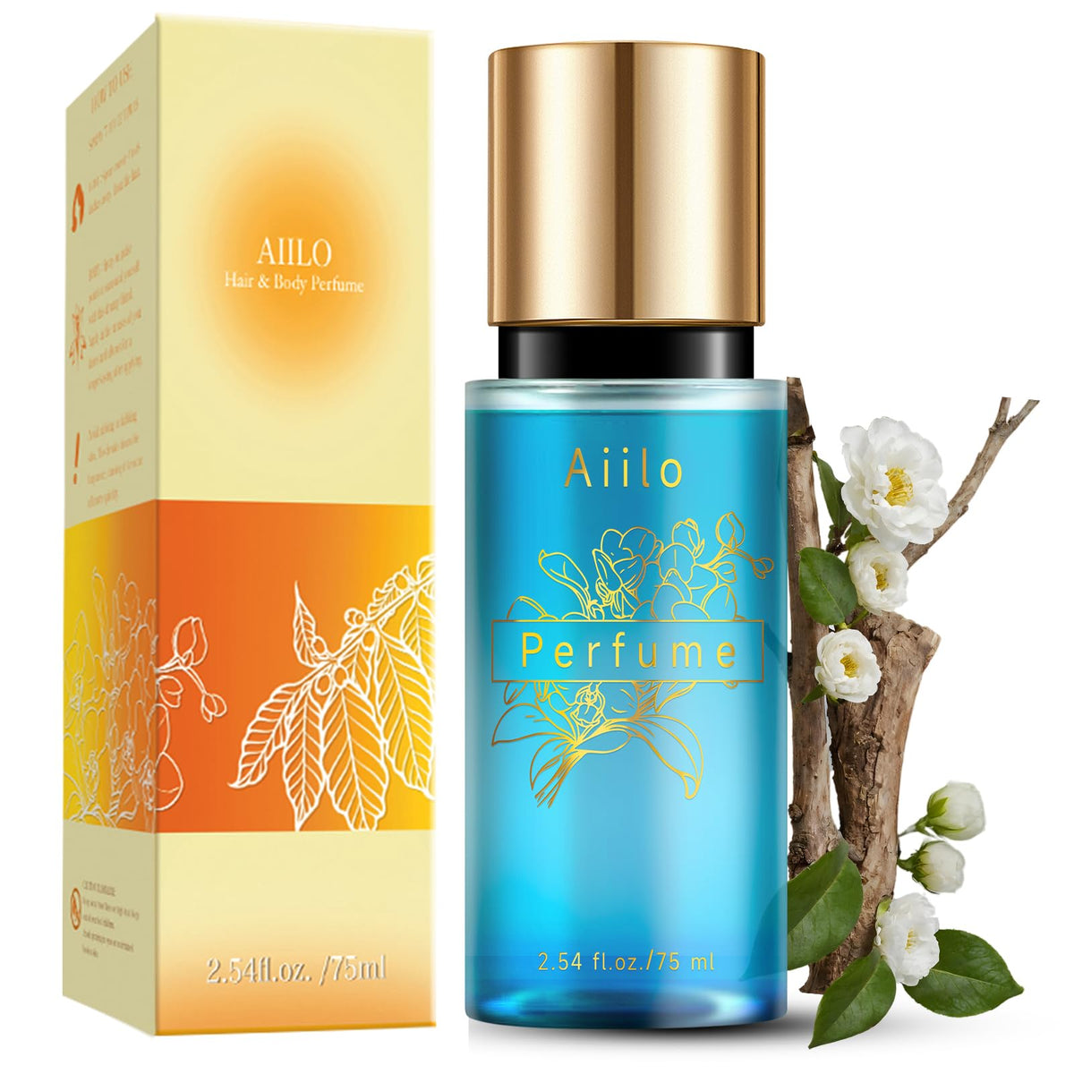 Aiilo Hair Perfume bottle featuring Amber Coast scent for long-lasting wear