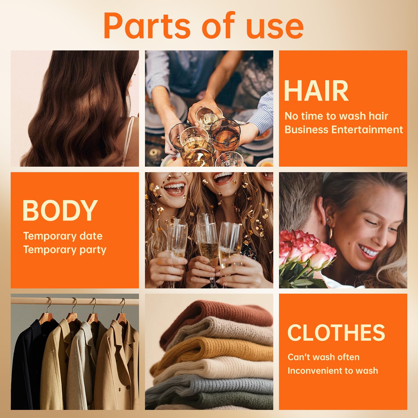 Aiilo Hair Perfume can be applied to clothes for a gentle aroma.