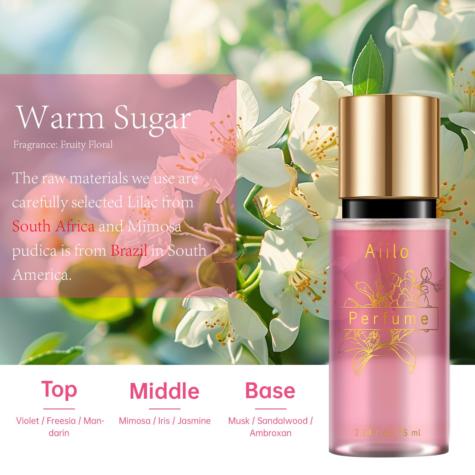 Aiilo hair perfume spray application for quick, even scent throughout the day.