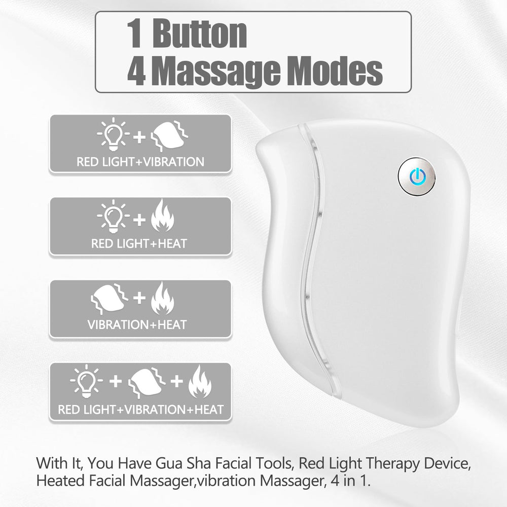 Aikertec Heat Gua Sha Tool on-face use enhances absorption and toning benefits.