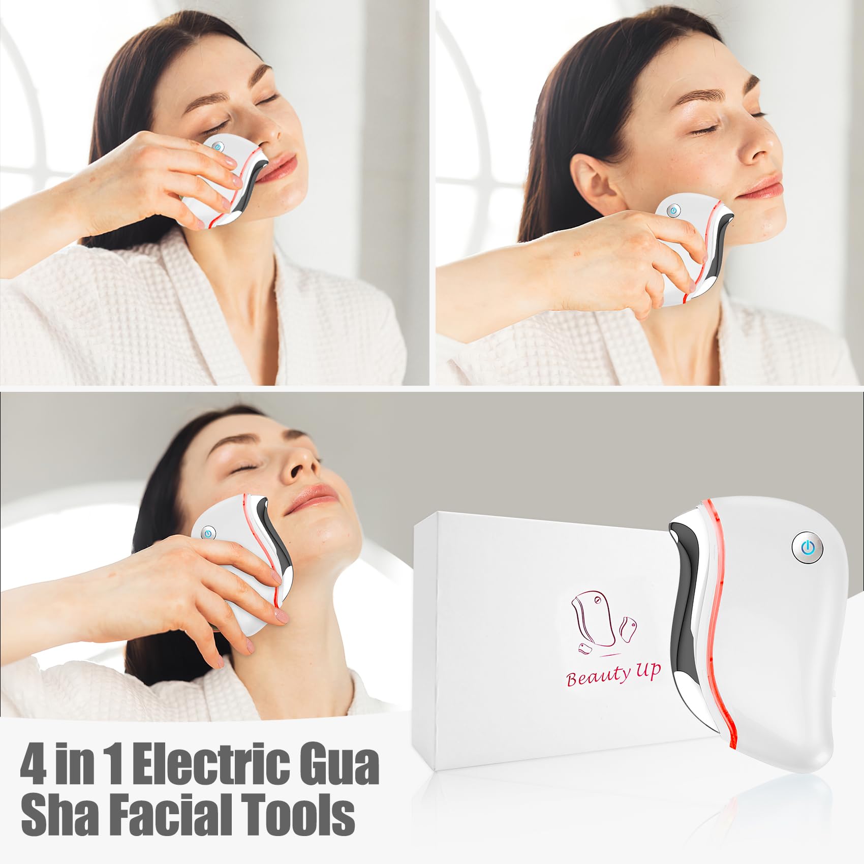 Aikertec Heat Gua Sha Tool red-light indicator at a glance for treatment awareness.