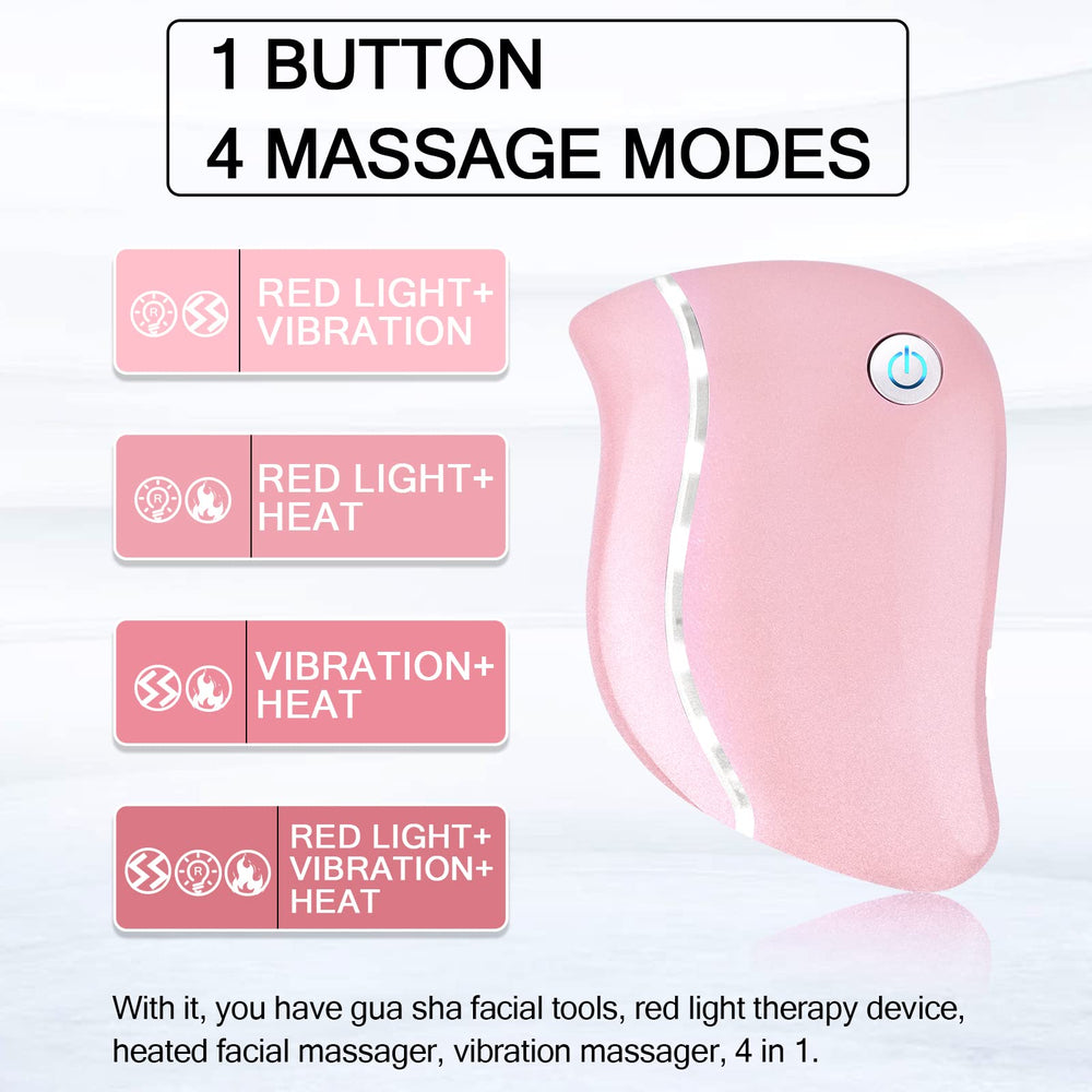Aikertec Heat Gua Sha Tool side view, compact design for at-home sessions.