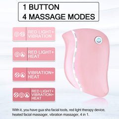 Aikertec Heat Gua Sha Tool side view, compact design for at-home sessions.