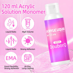 AILALUO three 15g acrylic powders for durable overlays.