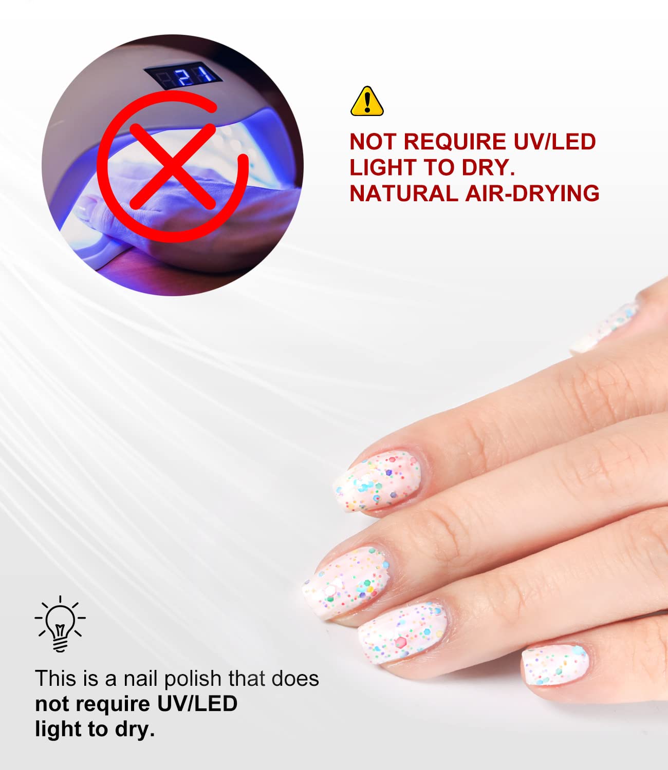 AILALUO Chrome nail polish on nails for long wear.