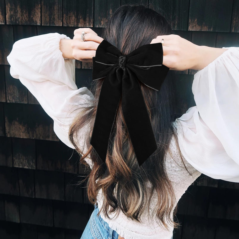 Aileam velvet bow on headband for a cute accessory