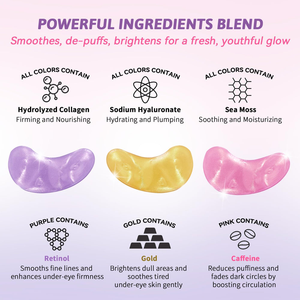 AILEORY caffeine under-eye patch helps reduce puffiness around the eyes.