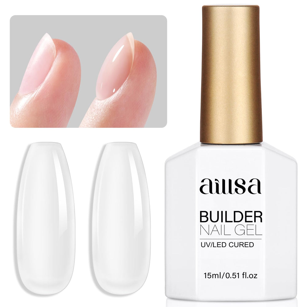 AILLSA Clear Builder Gel bottle front highlights versatile 7-in-1 formula for nails