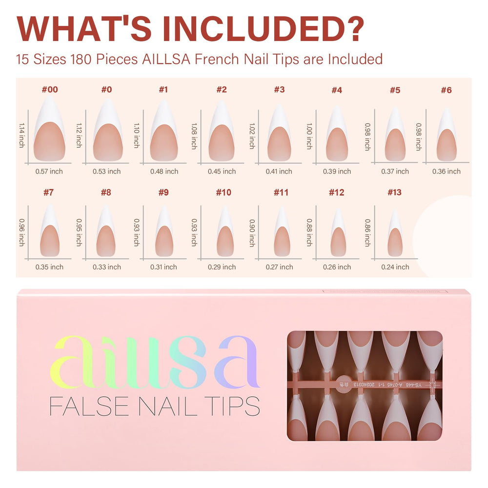 AILLSA DIY manicure-ready tips ideal for beginners and enthusiasts.