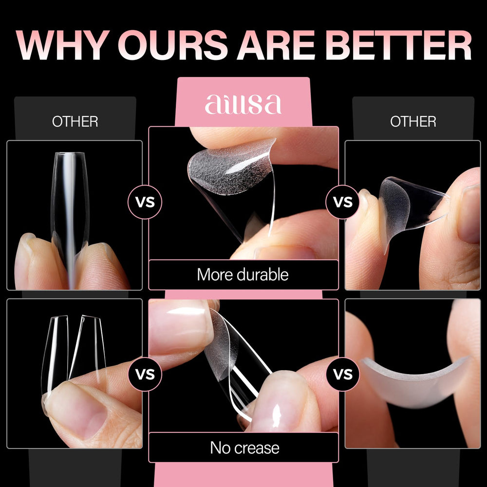 AILLSA compatible with gel polish and adhesives for versatile DIY.