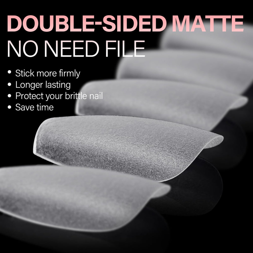 AILLSA double-sided matte tips offer strong adhesion for daily wear