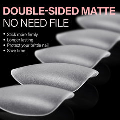 AILLSA Double-Sided Matte finish nail tips for quick, no-polish wear.