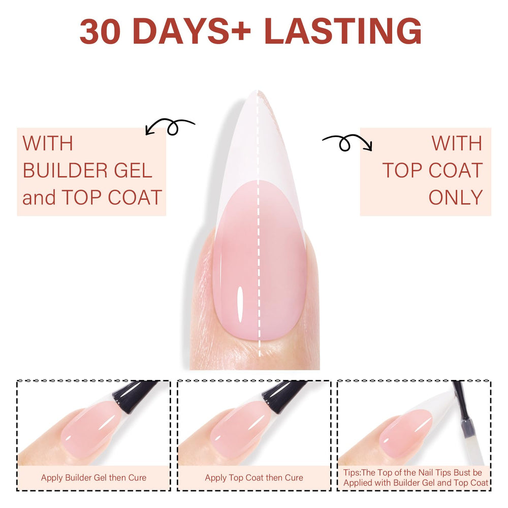 Simple press-on application process with AILLSA tips.
