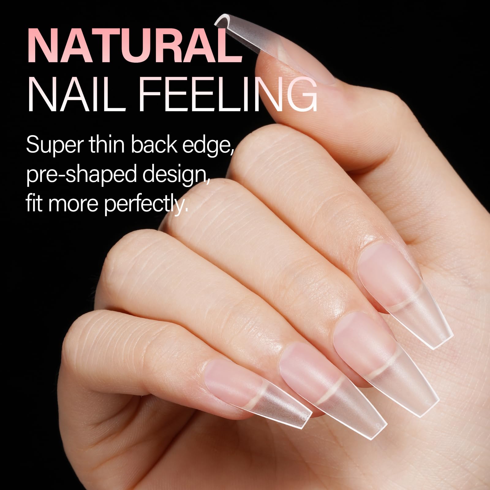 AILLSA fifteen sizes nail tips cover a wide range of nail beds