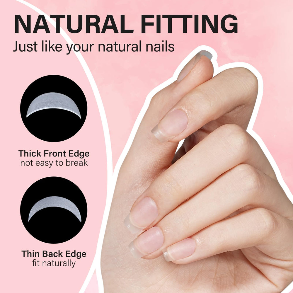 AILLSA full-cover gel nail tips deliver durable shaping with a natural look.