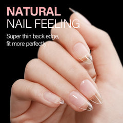 AILLSA press-on nails feature inner matte texture for breathable, secure wear.