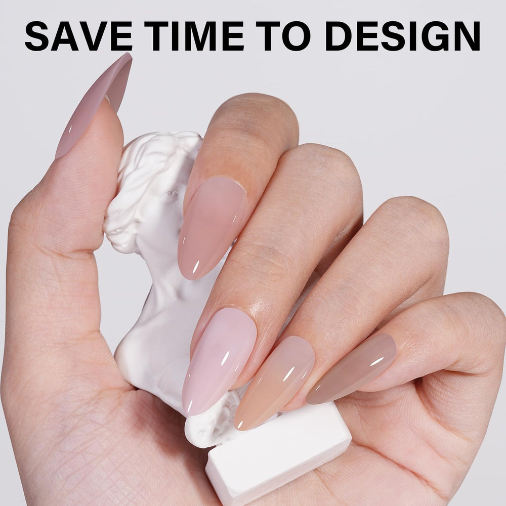 AILLSA gel nail tips crafted from high-quality material for flexible, natural-looking wear