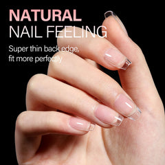 AILLSA inner matte texture design on nail tips for easy application.