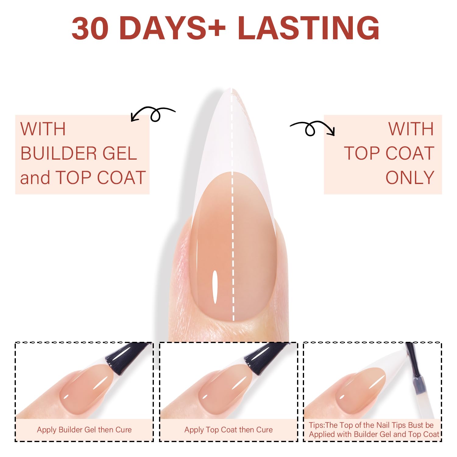 AILLSA long almond nail tips collection for versatile nail art designs.