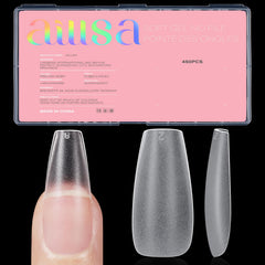 AILLSA medium coffin nail tips pack for at-home nail art with 450 pieces