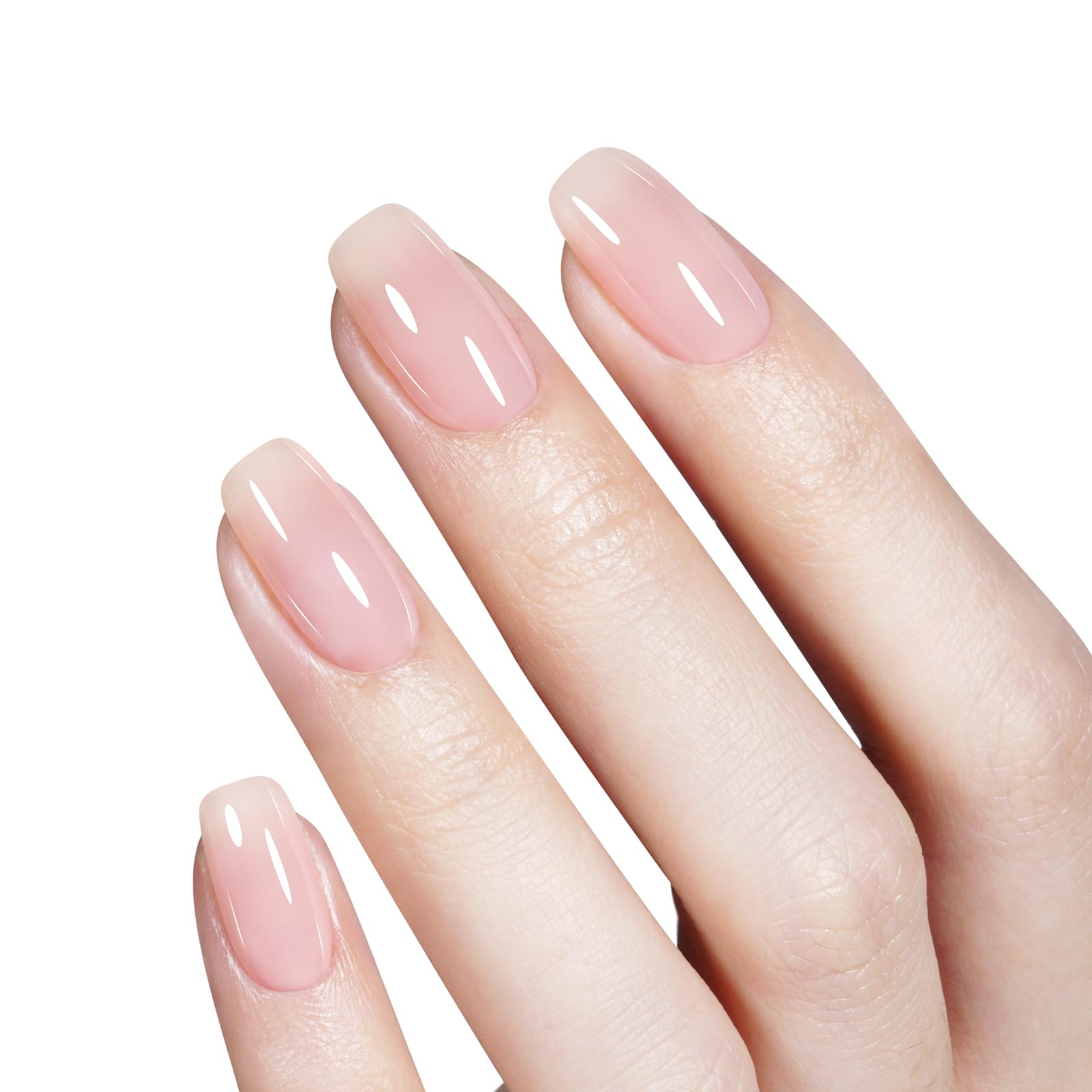 AILLSA Milky Pink Nude applicator brush for smooth, bubble-free application.