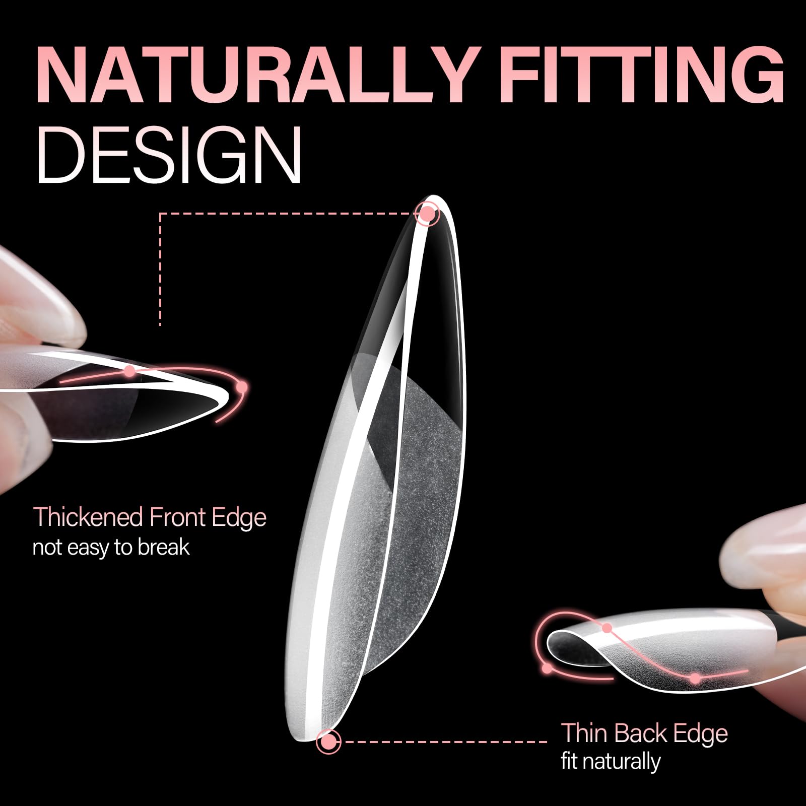 Natural curvature and rounded edges provide comfortable wear.