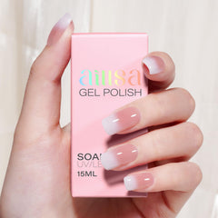 AILLSA Nude Pink Gel Polish swatch demonstrates depth control with gel layers on display.