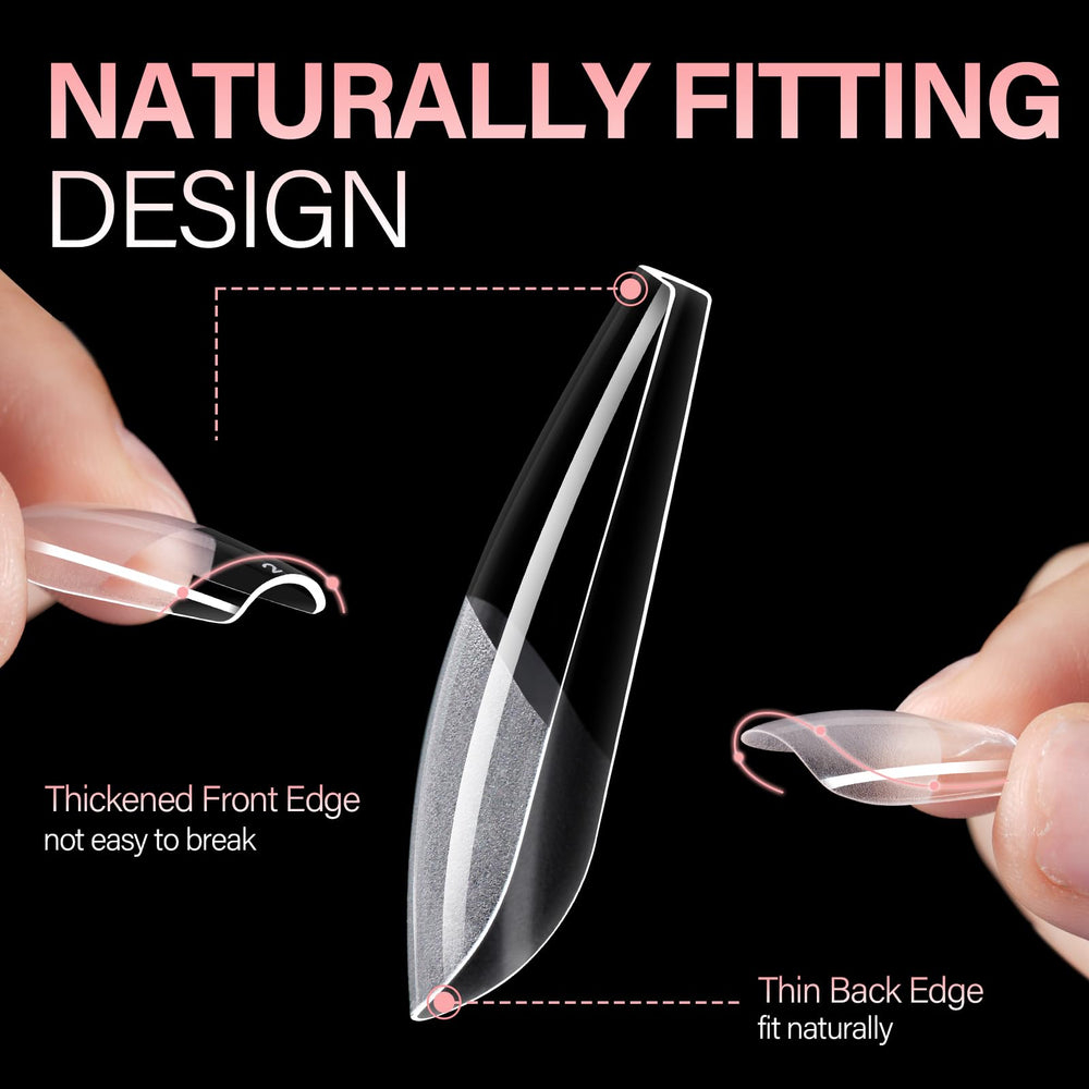 AILLSA press-on nails inner matte texture for smooth, secure adhesion.