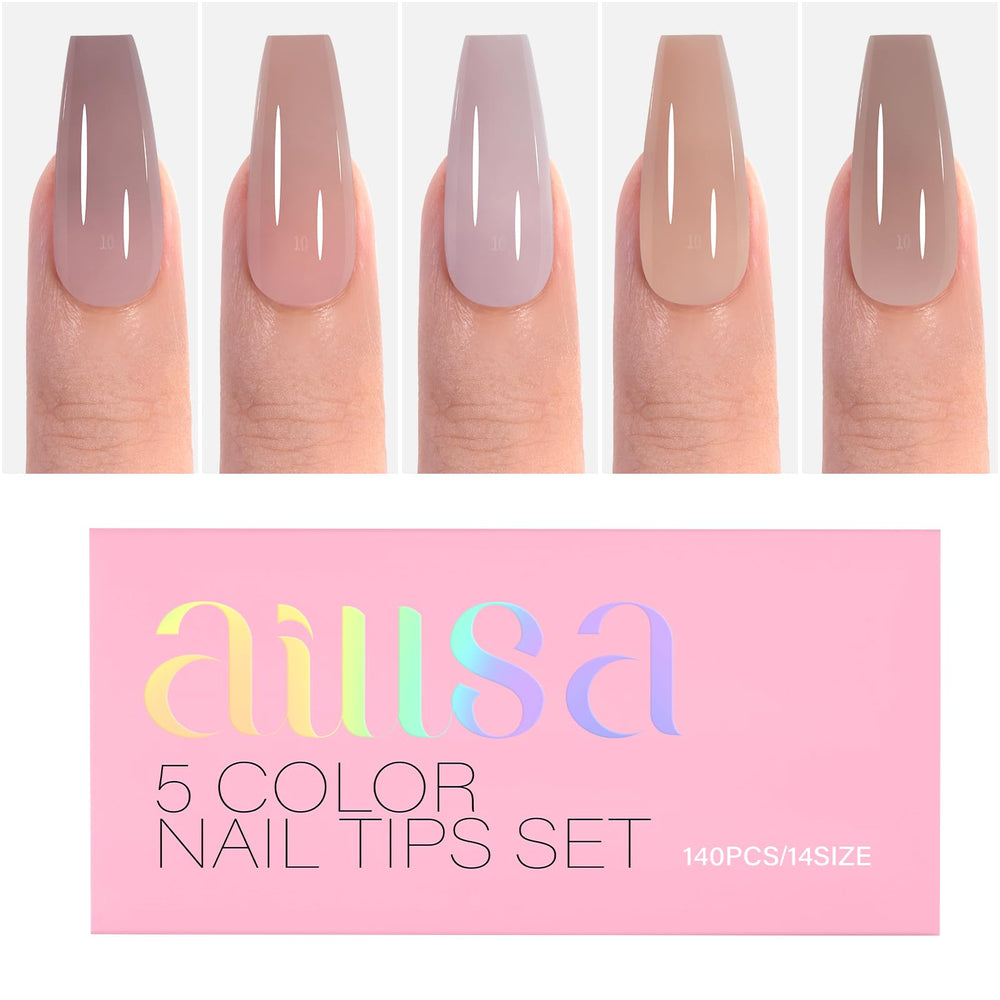 AILLSA RealFit coffin shape nails ideal for quick gel-like manicure
