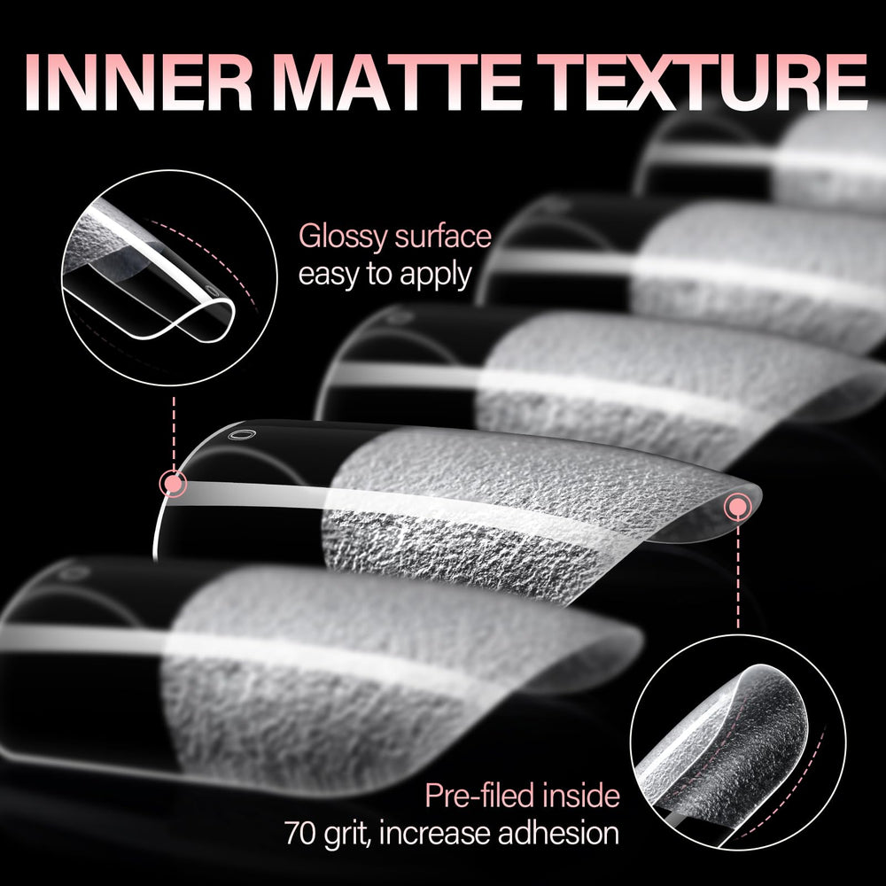 AILLSA Short Square Nail Tips 15 sizes enables precise matching for beginners
