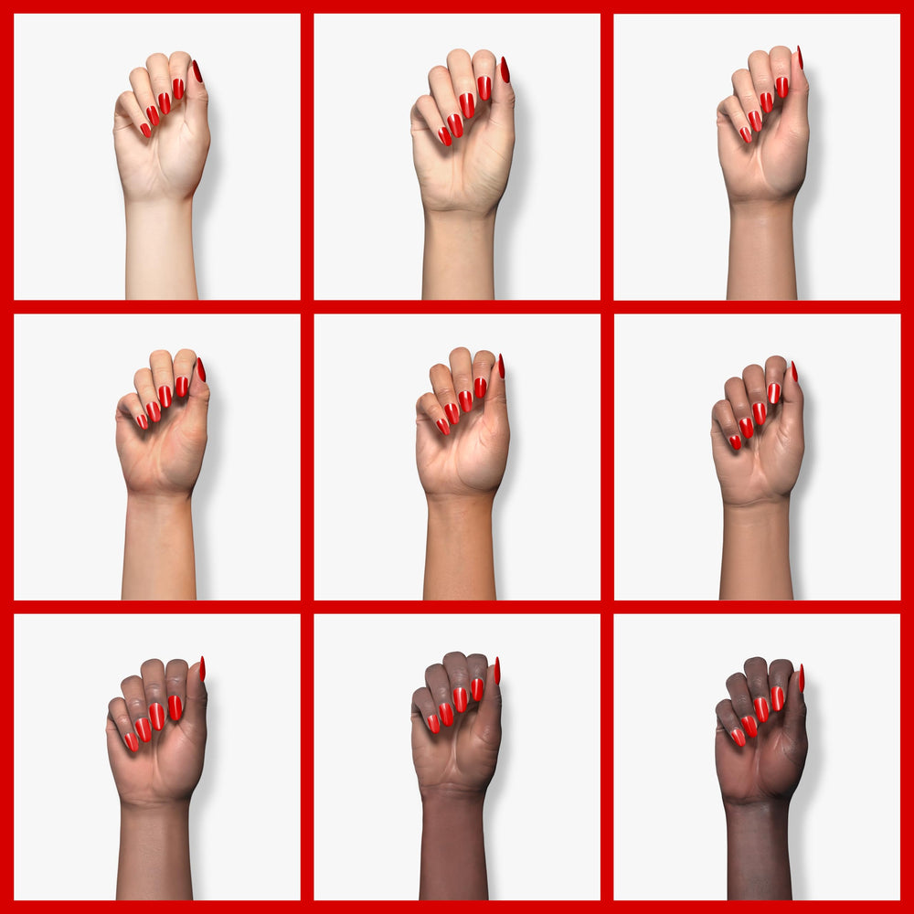 AILLSA UV-led cured gel polish application showcases smooth, even finish.