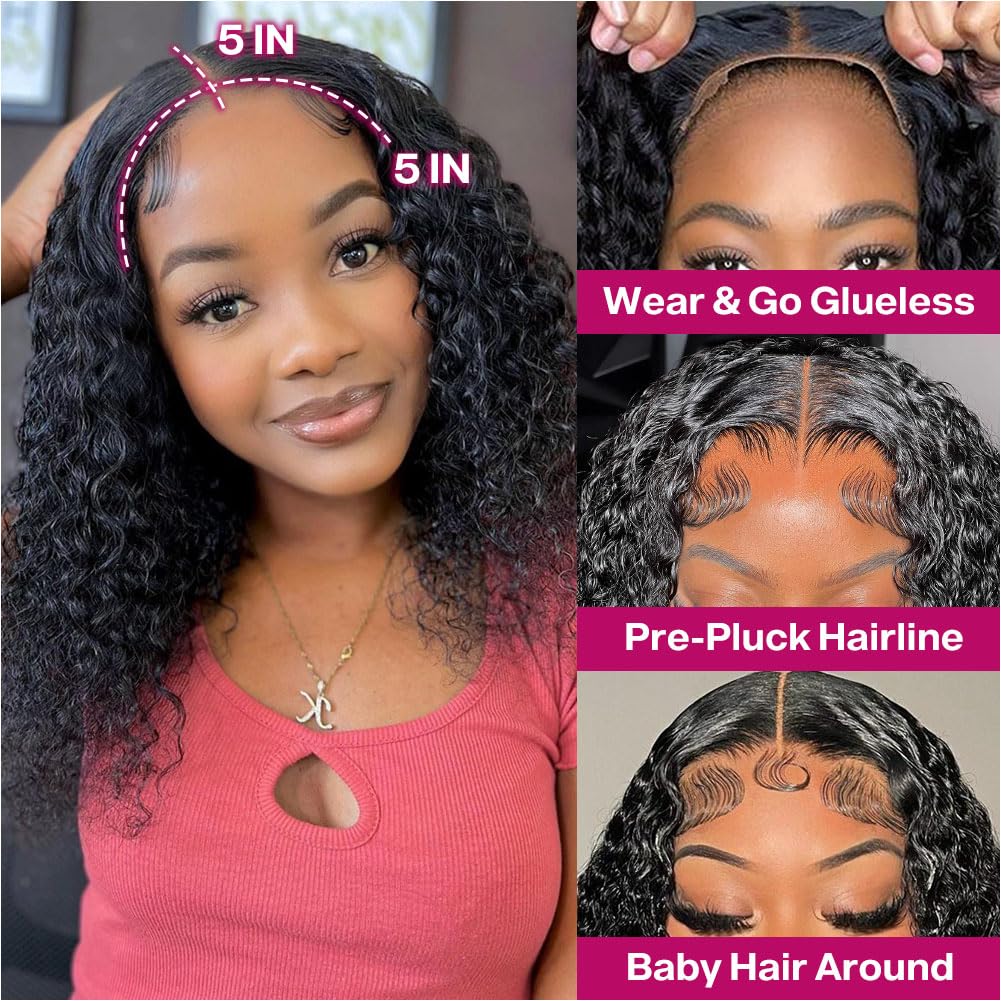 Ailwelia glueless HD lace closure wig offers seamless parting and a secure, adhesive-free fit.