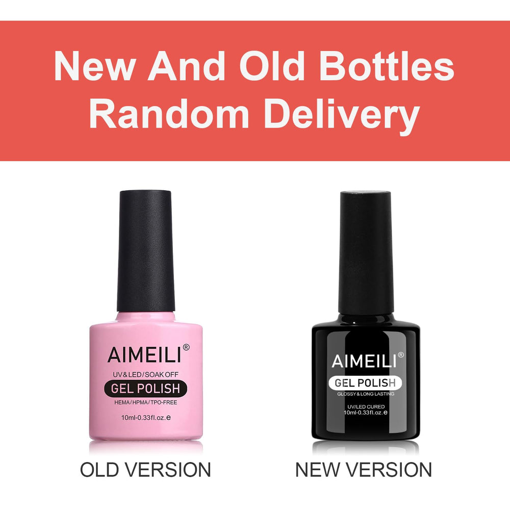 AIMEILI at-home nail art setup with gel polish kit.
