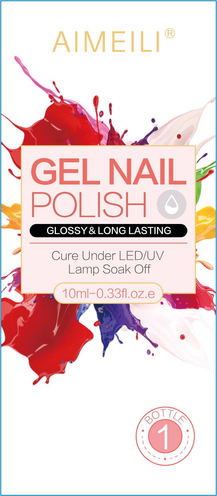AIMEILI Burgundy Plum bottle front for at-home manicures.
