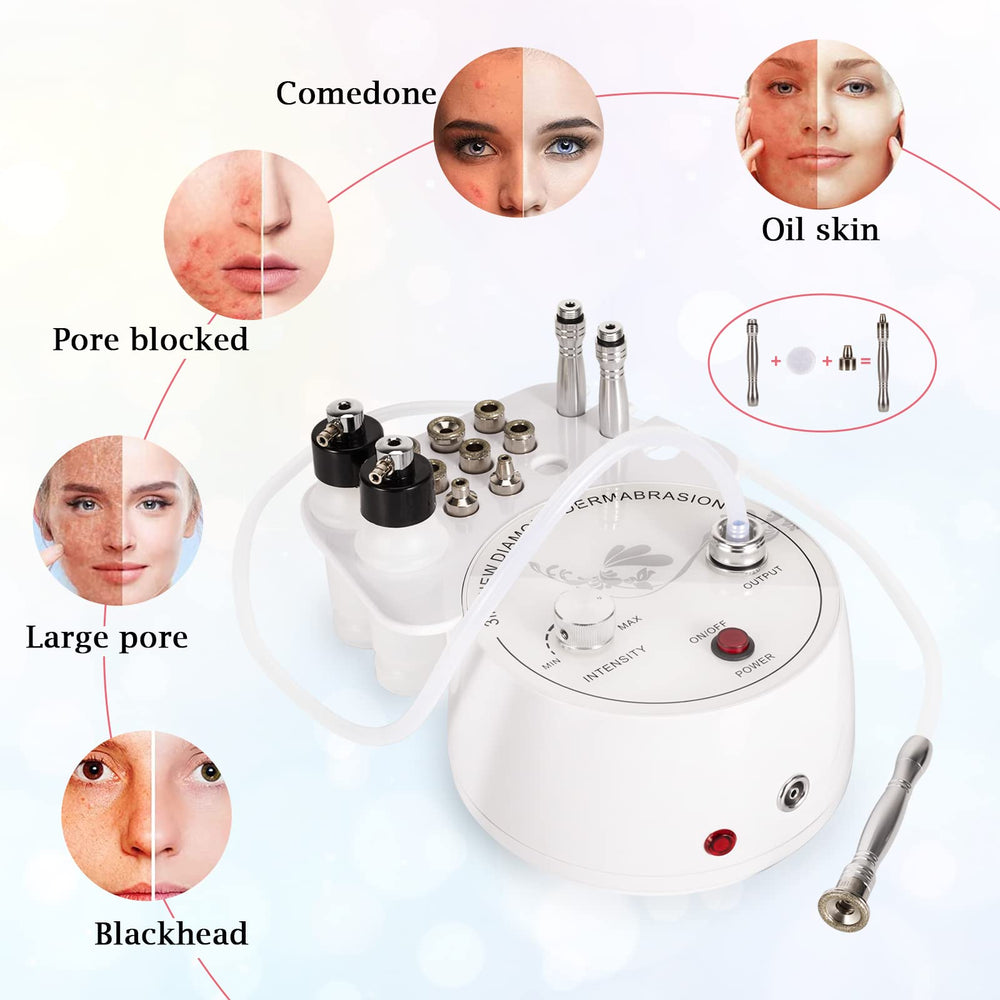 Aimengxi nine-piece diamond heads set for customizable facial exfoliation at different skin areas