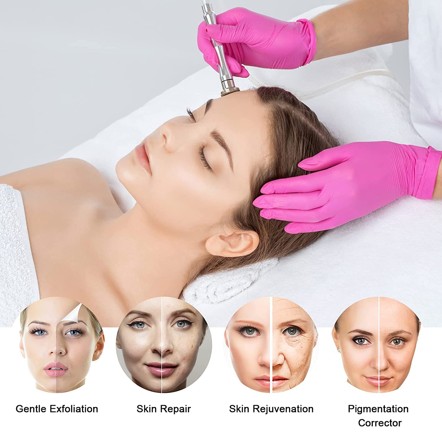 Aimengxi face treatment area demonstrates versatile use on cheeks and forehead.
