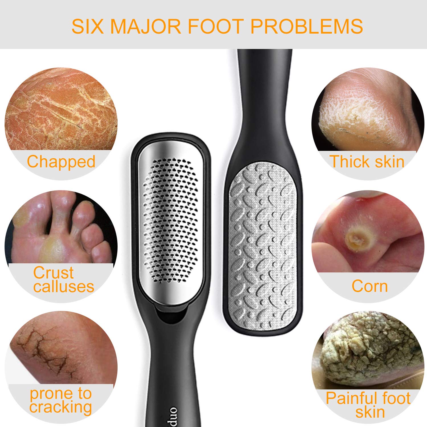 Aimiduo foot scrubber made of stainless steel for durable smoothing