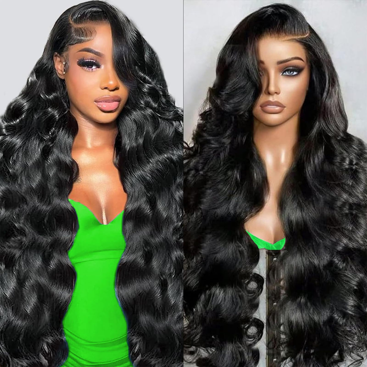 Aimqueen body wave lace front wig 13x6 with natural parting and silky movement.