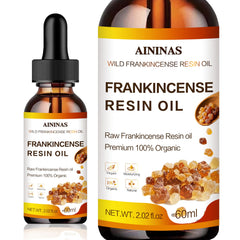 AININAS Frankincense Resin Oil bottle with dropper delivering deep hydration for face