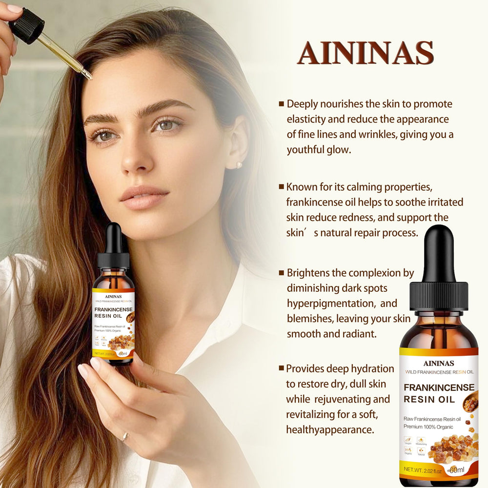 AININAS Frankincense Resin Oil in daily routine for calm glow