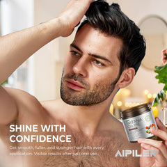 AIPILER Batana Oil hair application shot for pre- or post-shower styling.