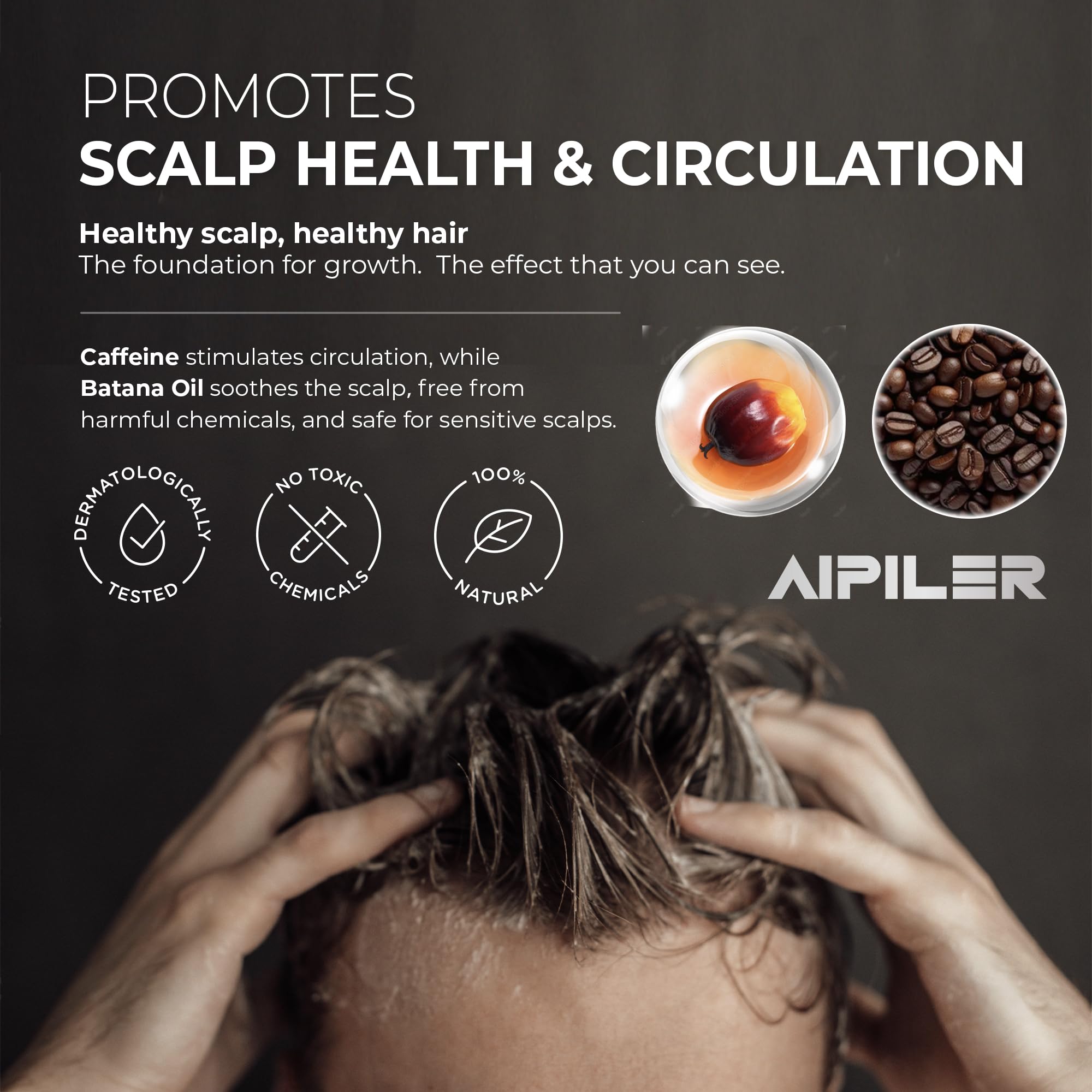 AIPILER Batana Oil provides moisture for shiny, hydrated hair.