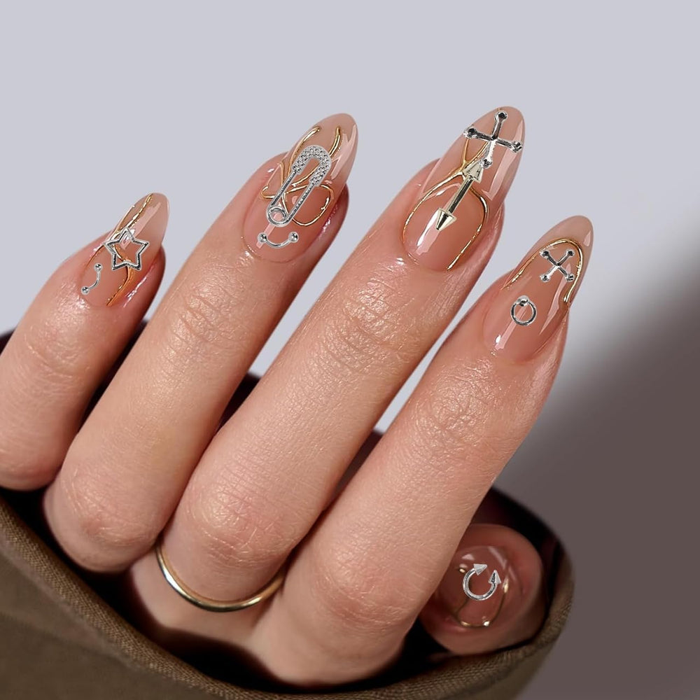 AIPULIDUO easy-to-apply cross charms simplify DIY nail designs.