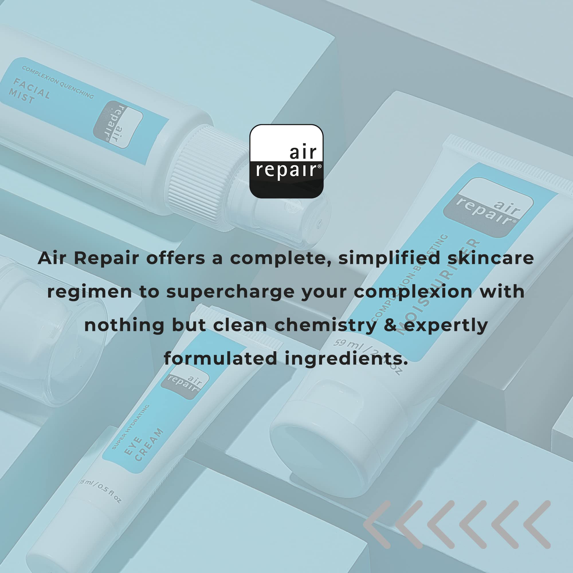 Air Repair Complexion Boosting Moisturizer application scene suggests easy daily use.