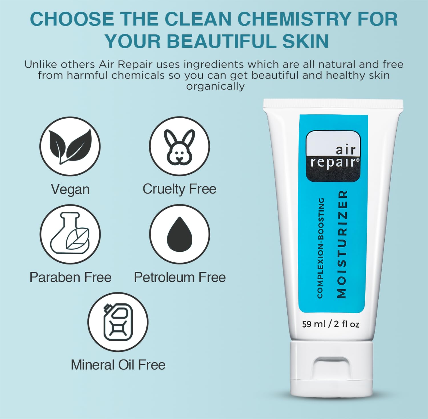Air Repair Complexion Boosting Moisturizer rosehip oil ingredient supports skin vitality.