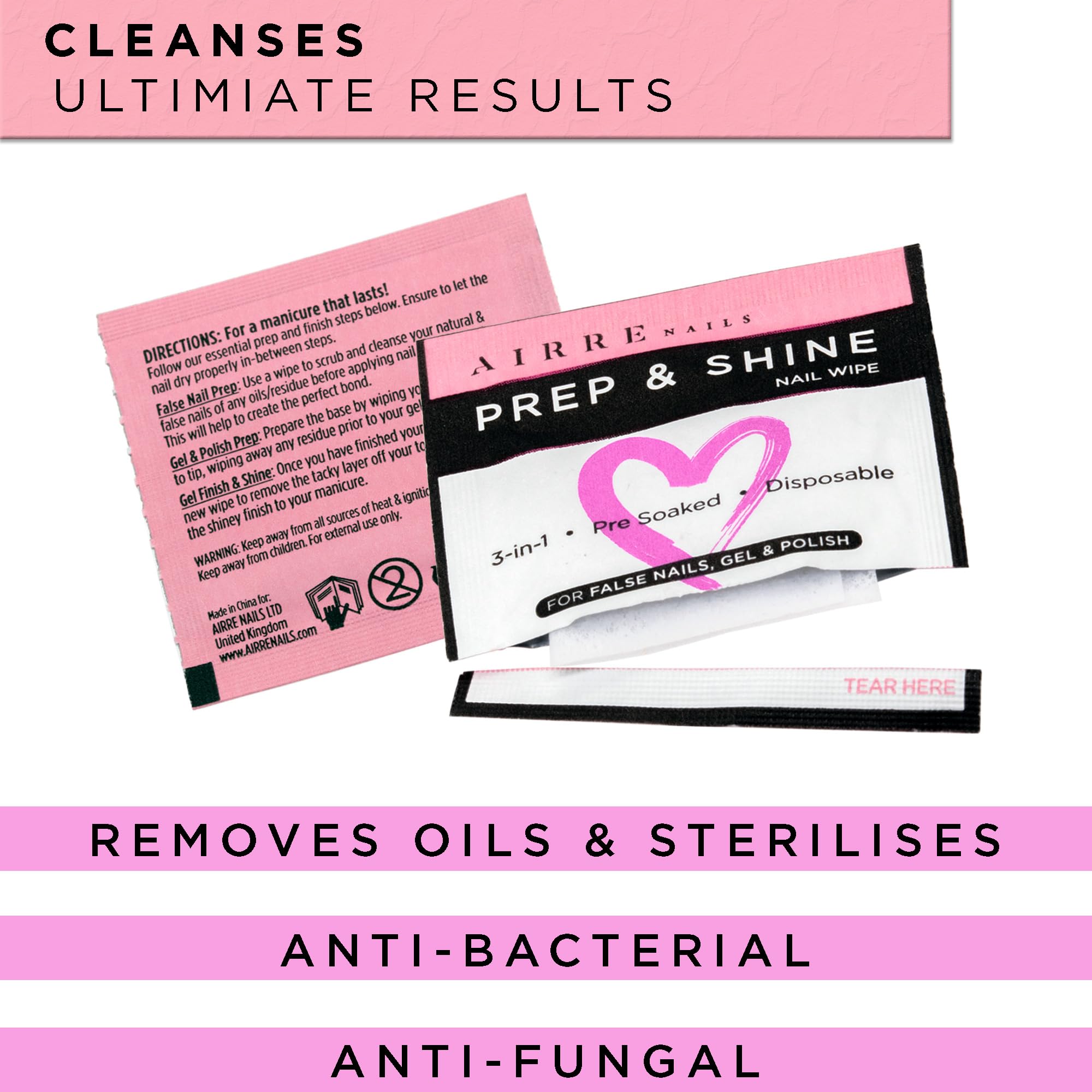 Airre Nails fast-drying alcohol leaves nails oil-free and ready