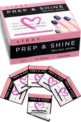 Airre Nails Prep & Wipe packaging shown for hygienic salon-ready prep