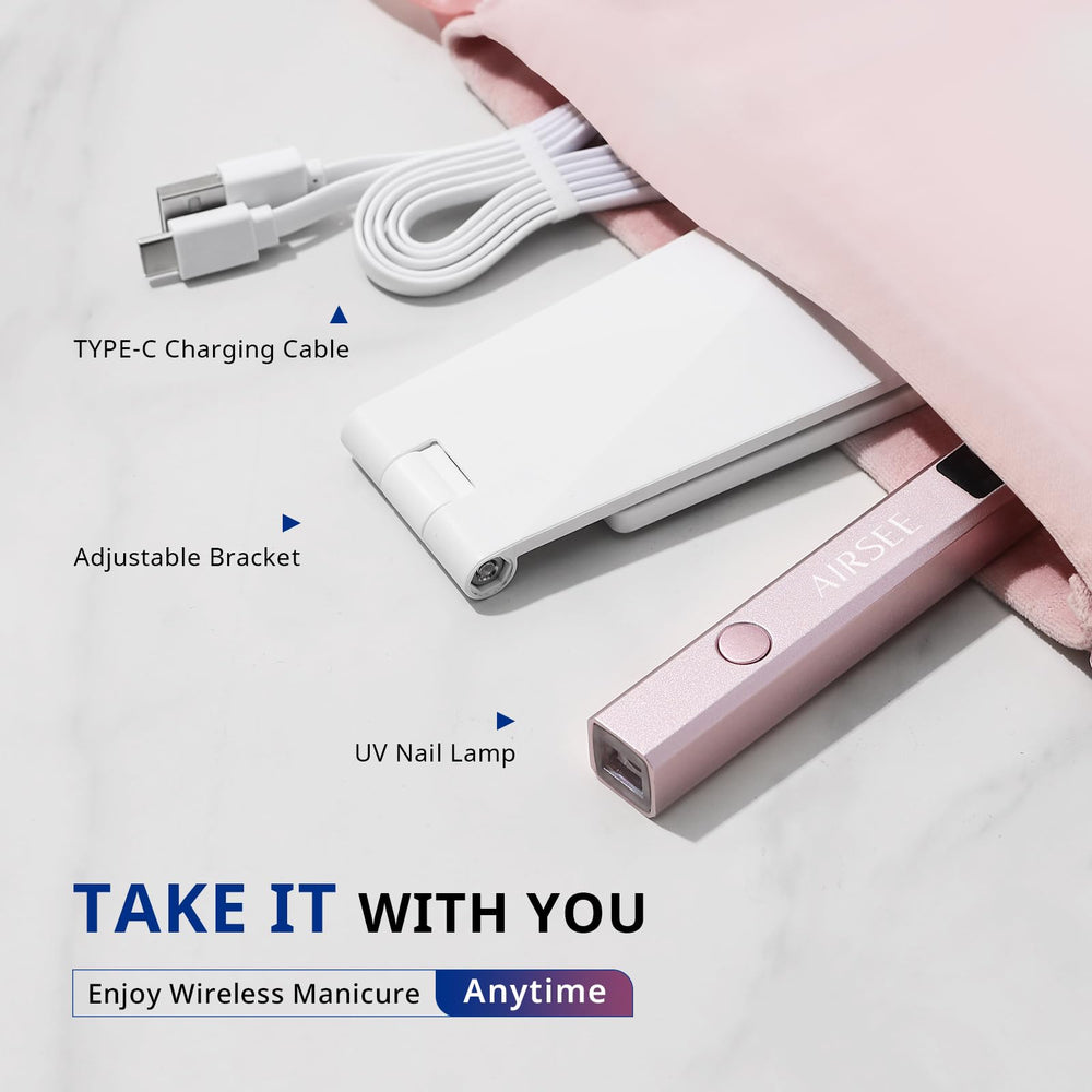 AirSee at-home manicure with gel nail strips for easy styling.
