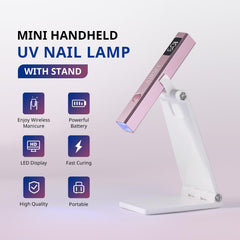 AirSee nail lamp with LCD display shows timing and status for precise gel manicures.
