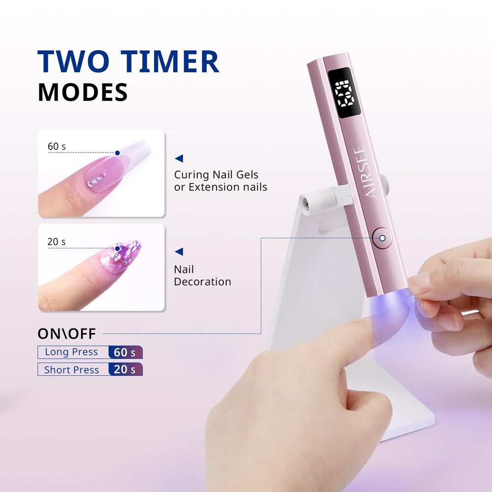 AirSee USB rechargeable nail dryer powers quick sessions on the go.